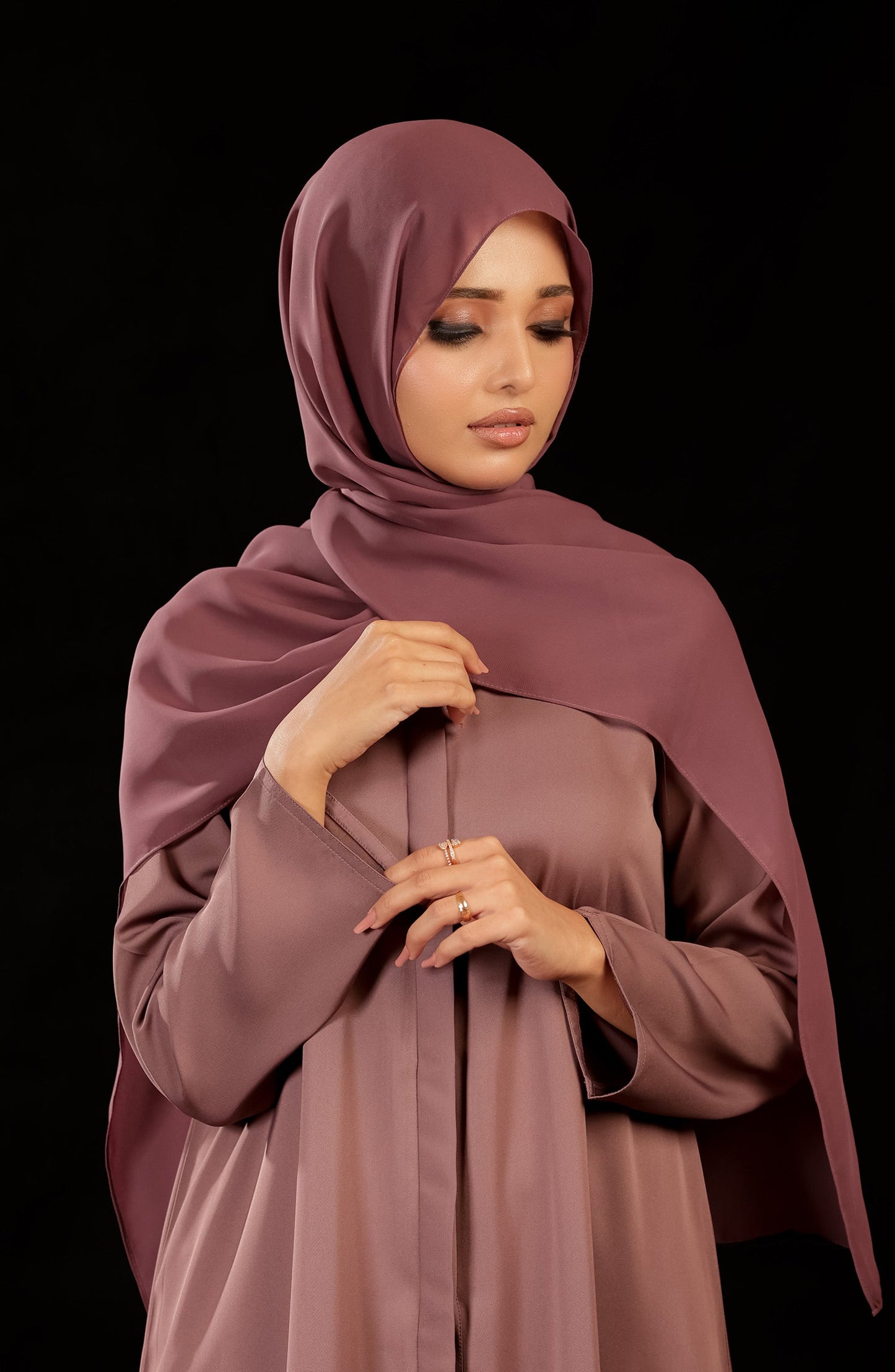 Plain Front Open Abaya