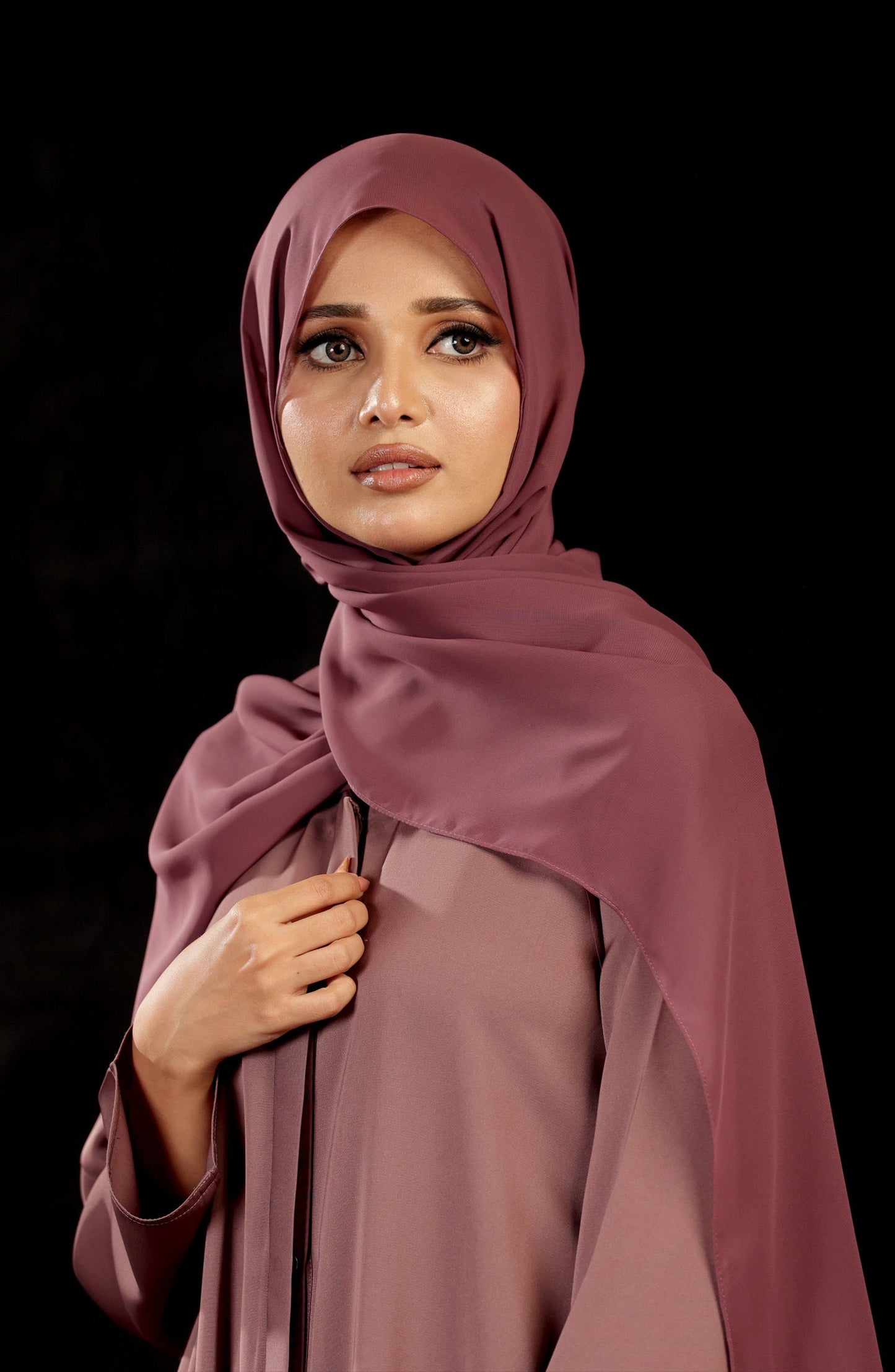 Plain Front Open Abaya