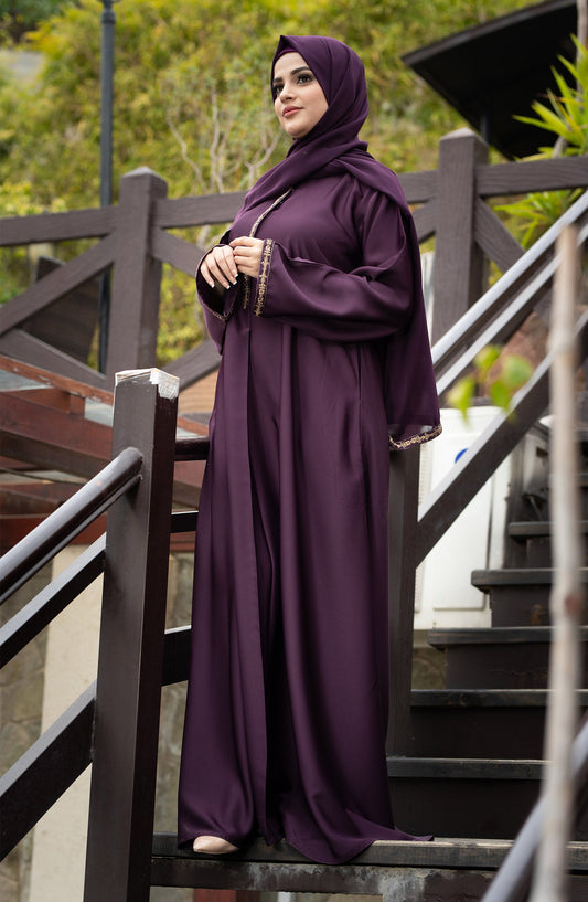 Raisin Purple Abaya