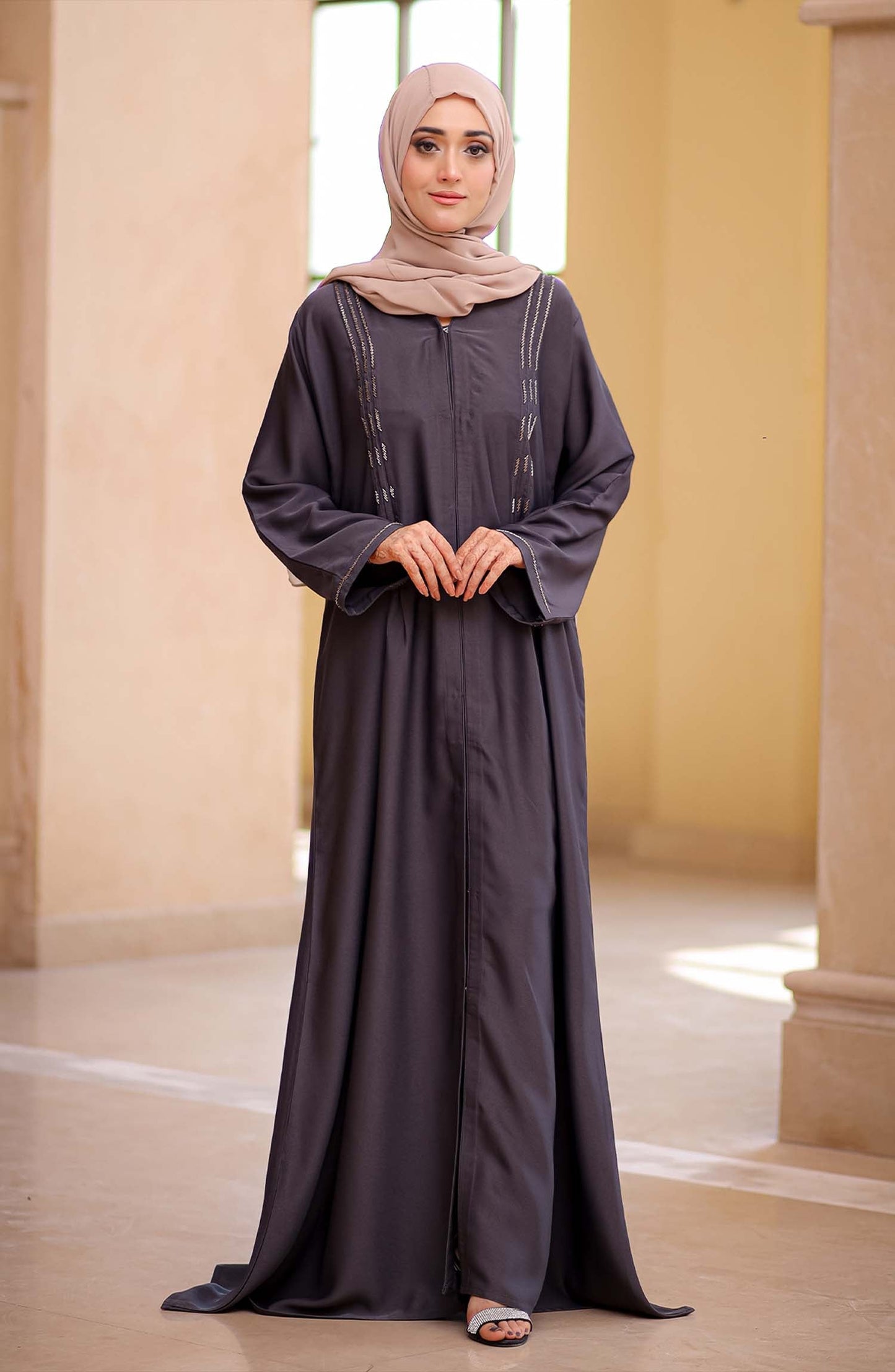 Limestone Embellished Abaya