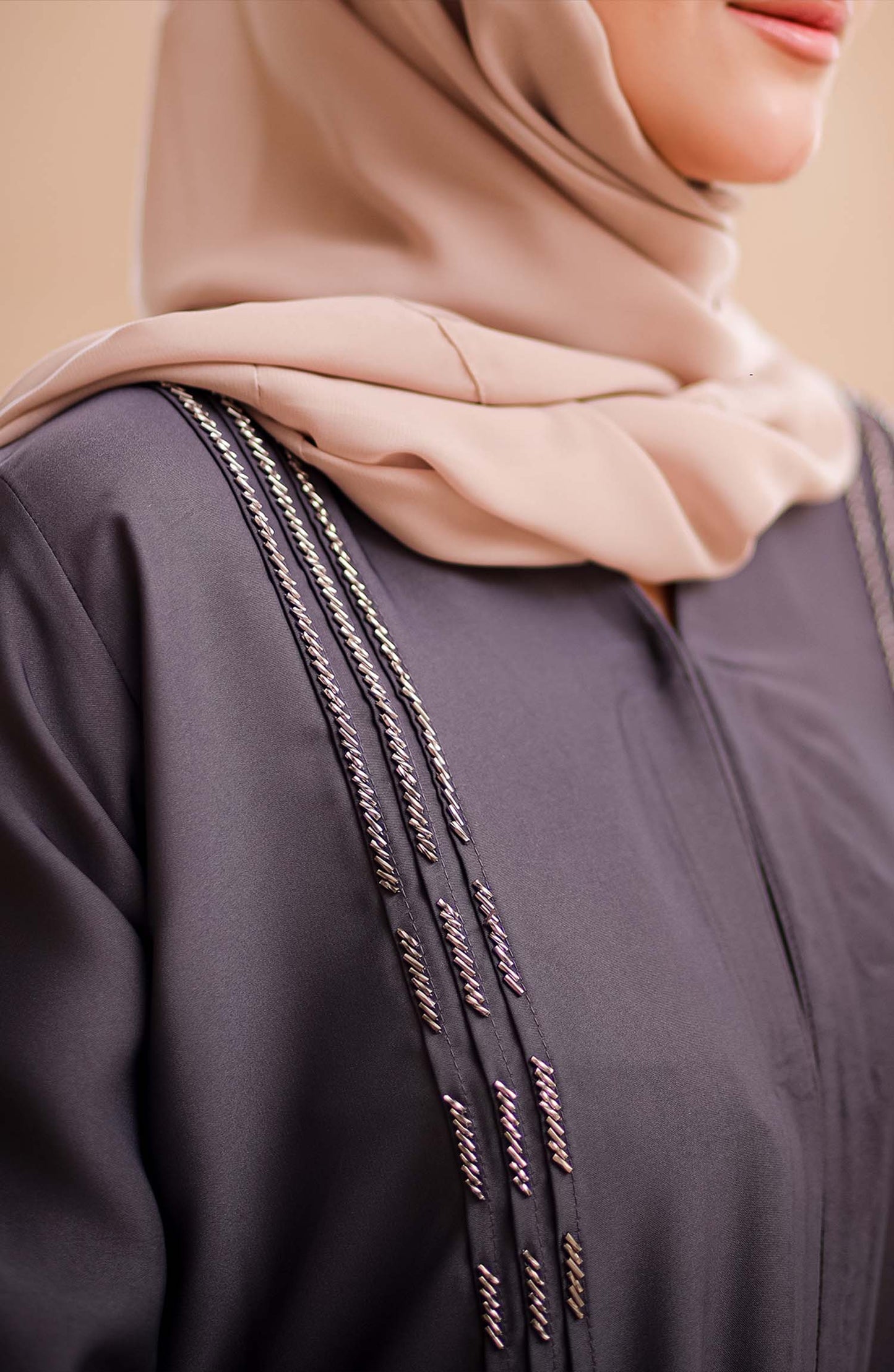 Limestone Embellished Abaya