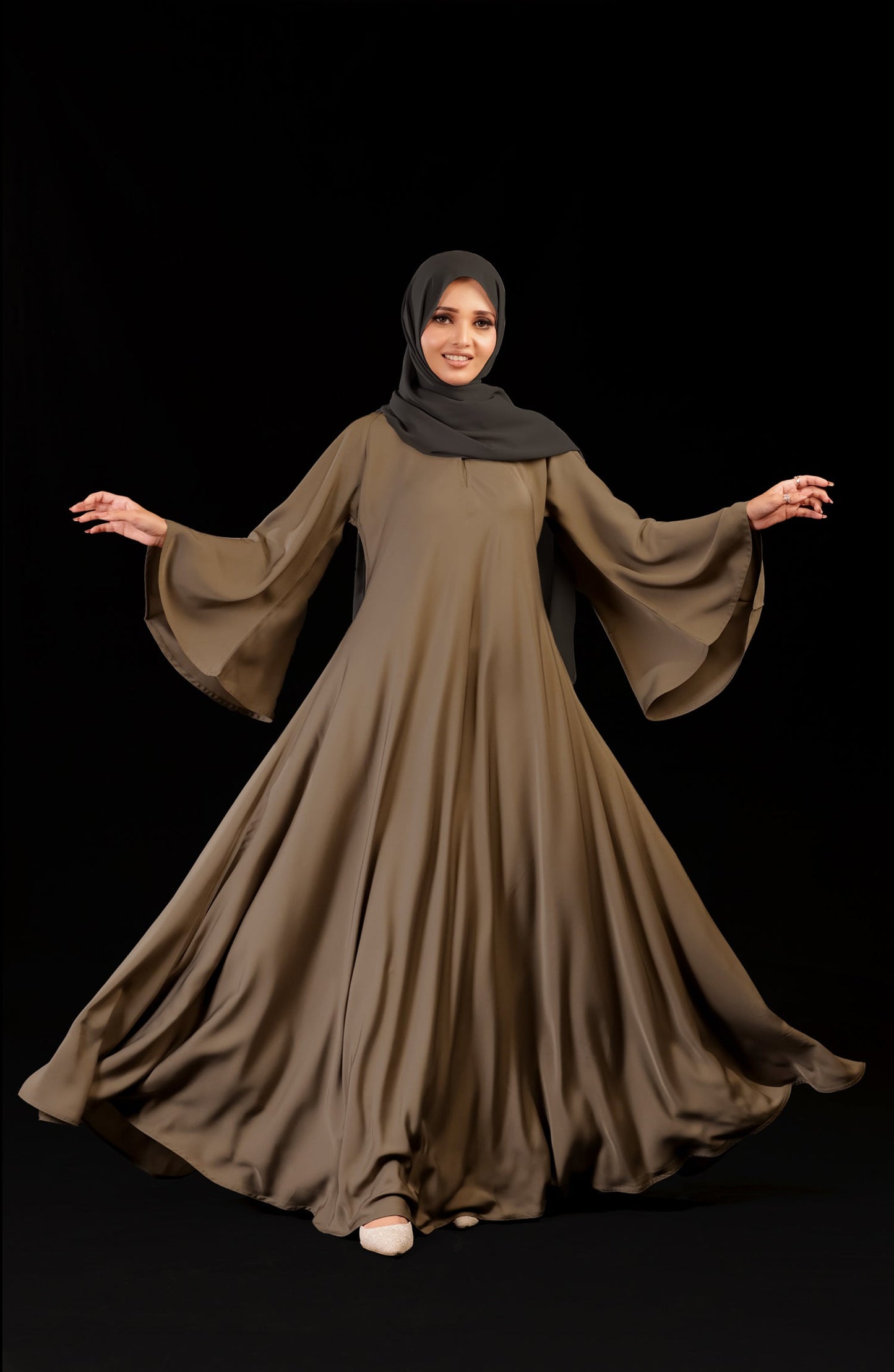 Beige Umbrella Abaya