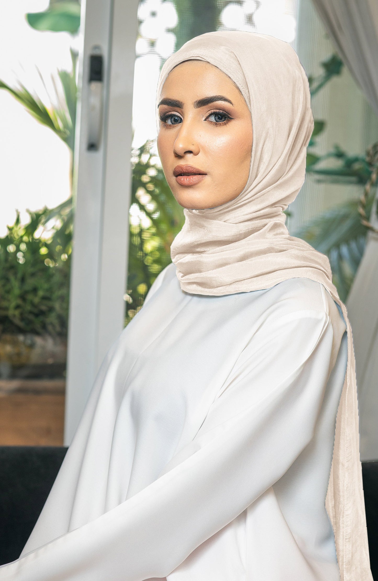 Ivory Silk Hijab