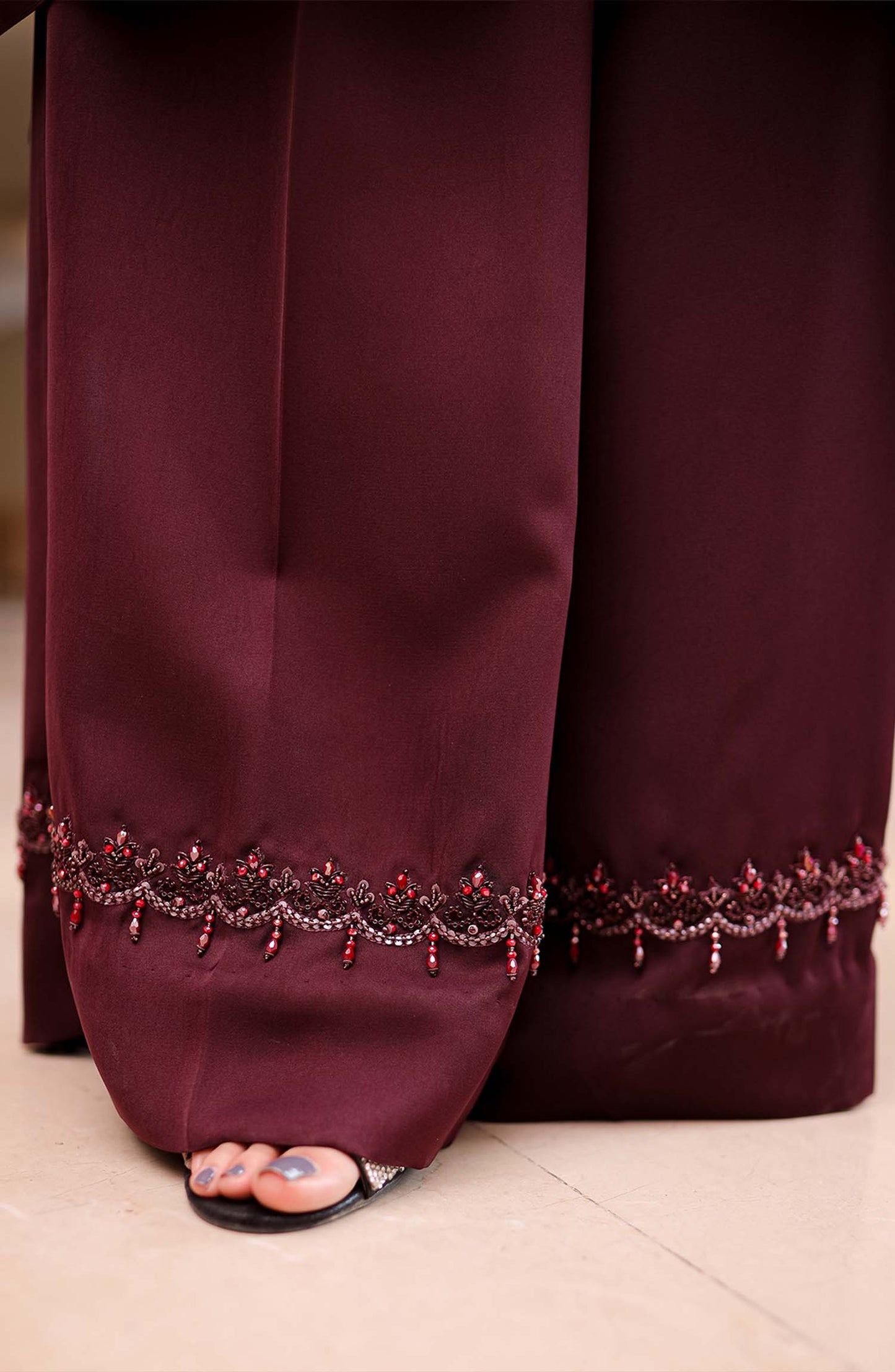 Plum Embellished Attire