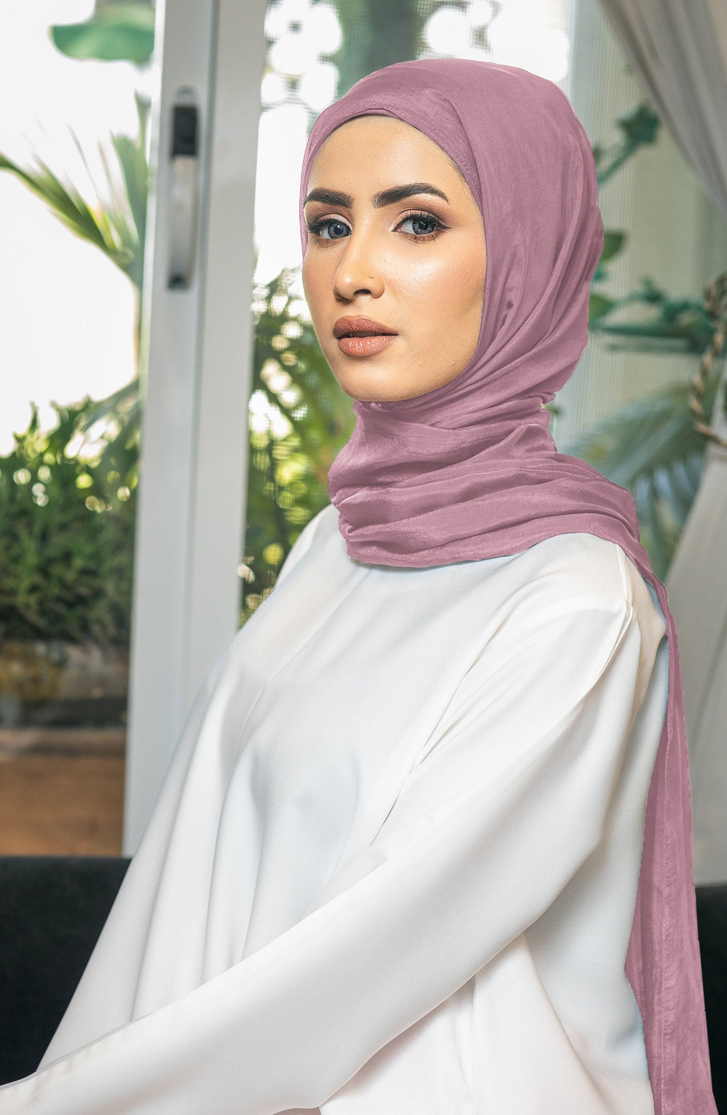 Mauve Silk Hijab