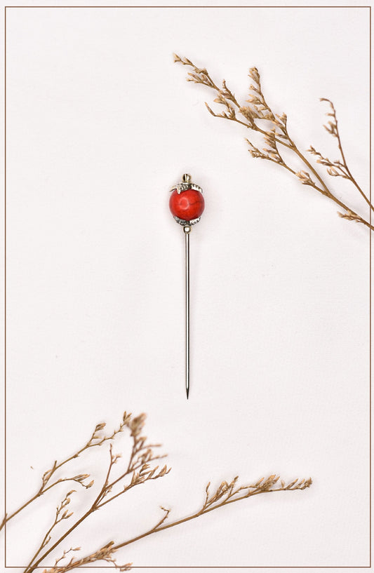 Red Magnesite Hijab Pin