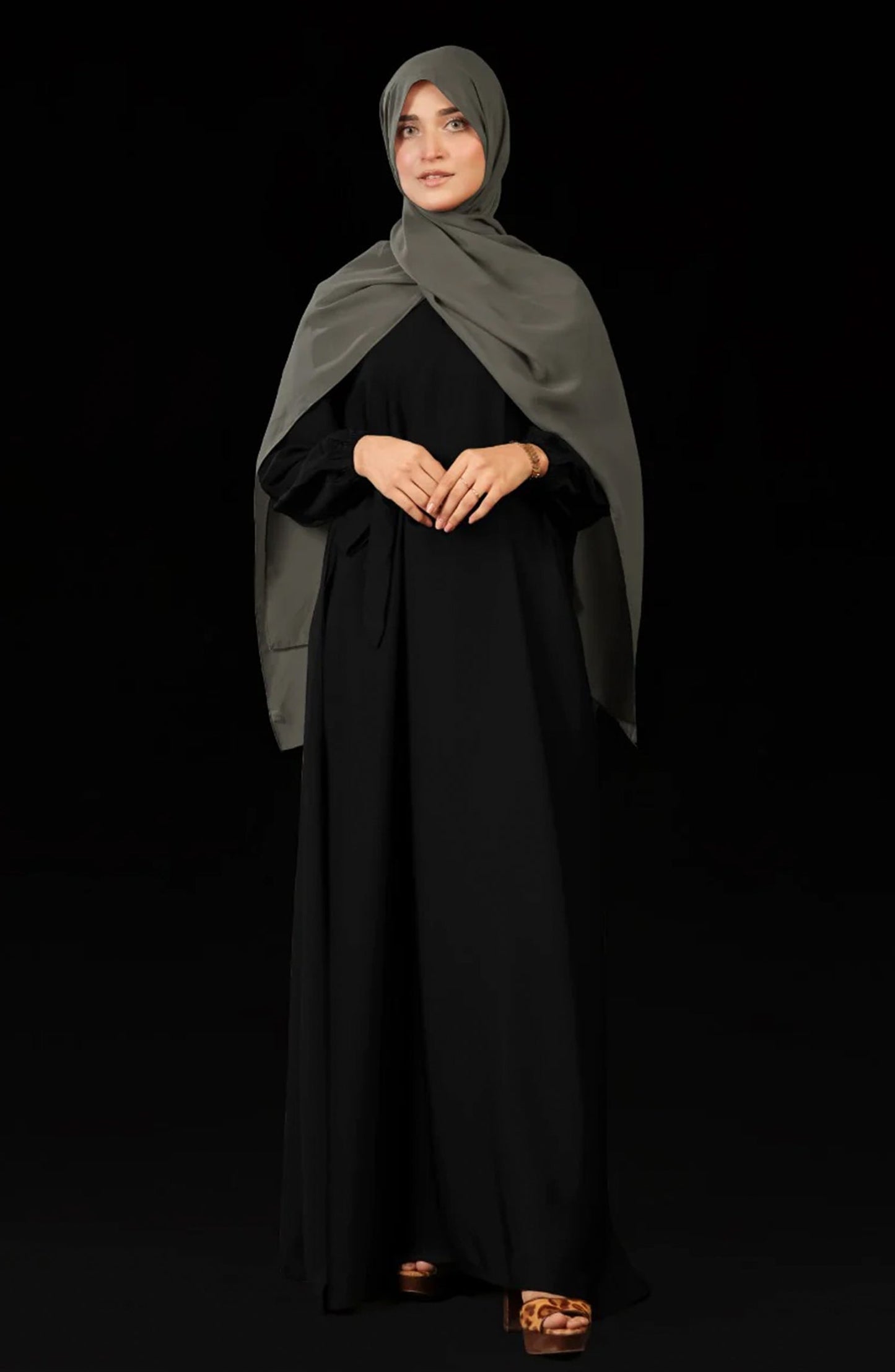 Black Casual Abaya