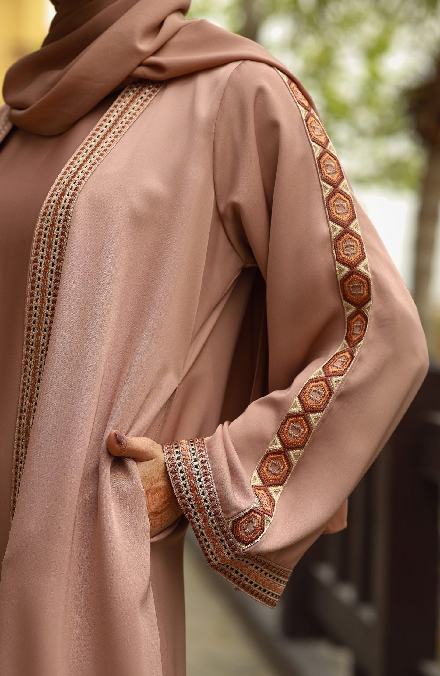 Caramel Embroidered Kimono