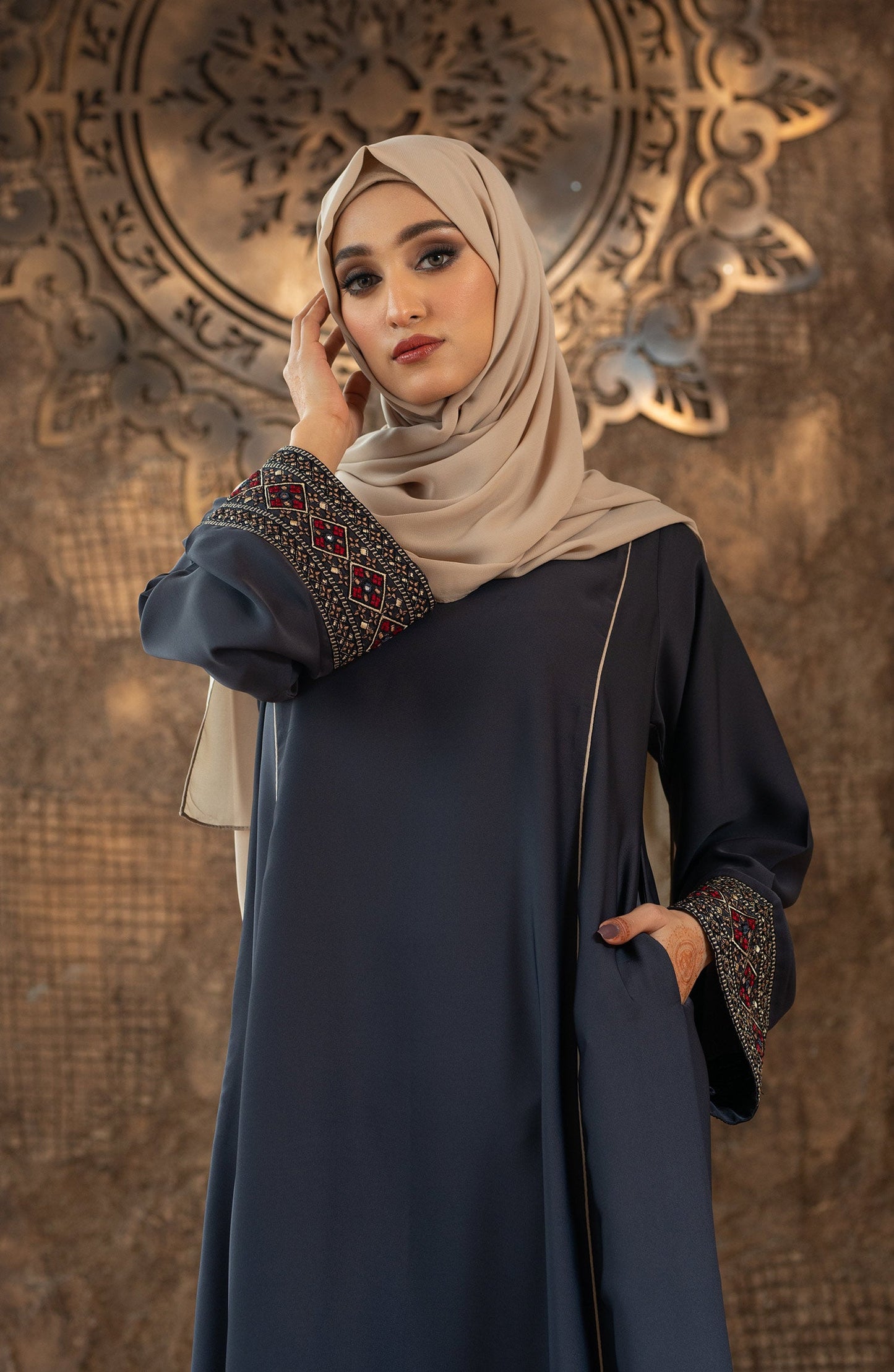 Charcoal Grey Abaya