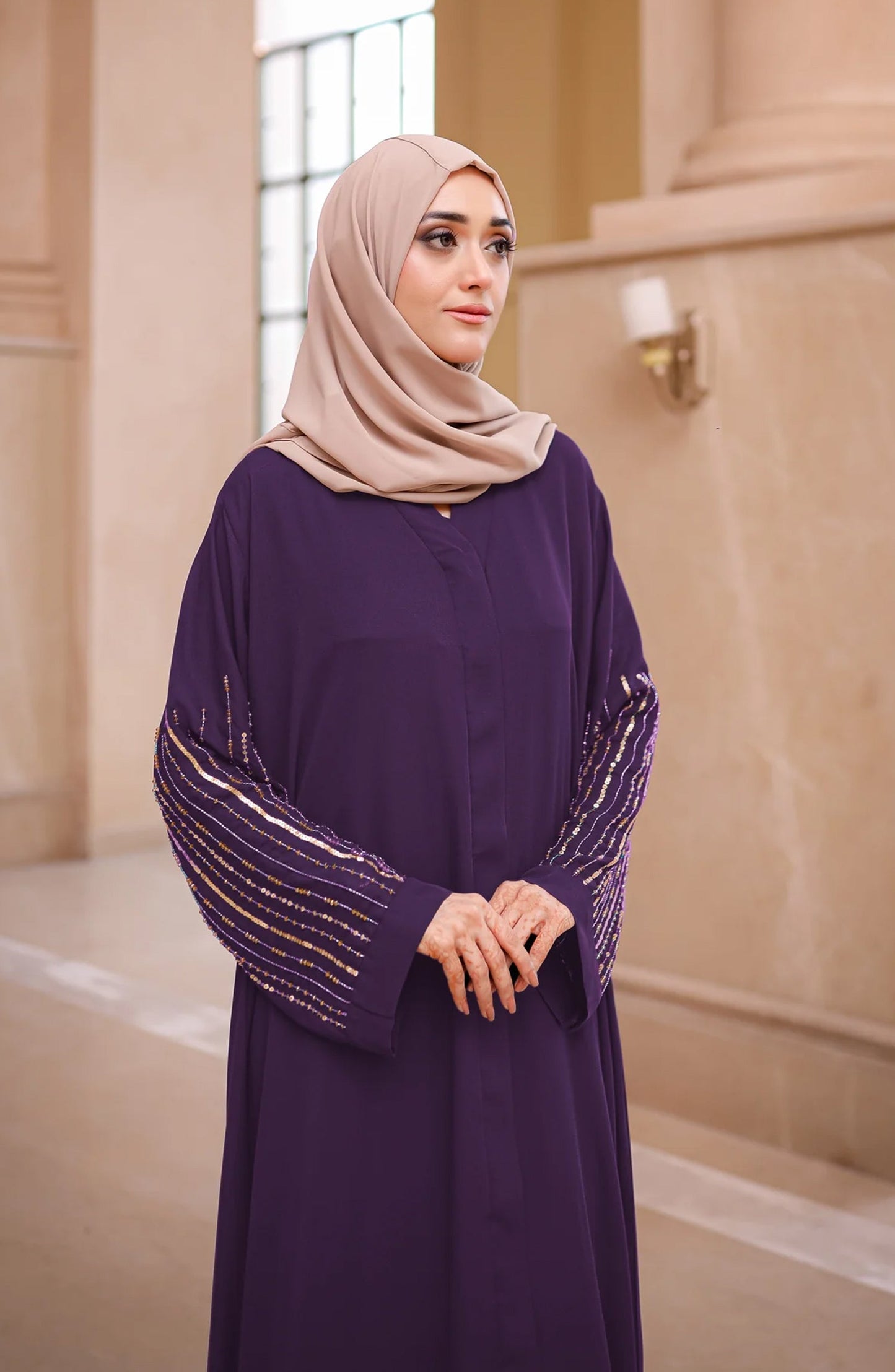 Jade Embellished Abaya