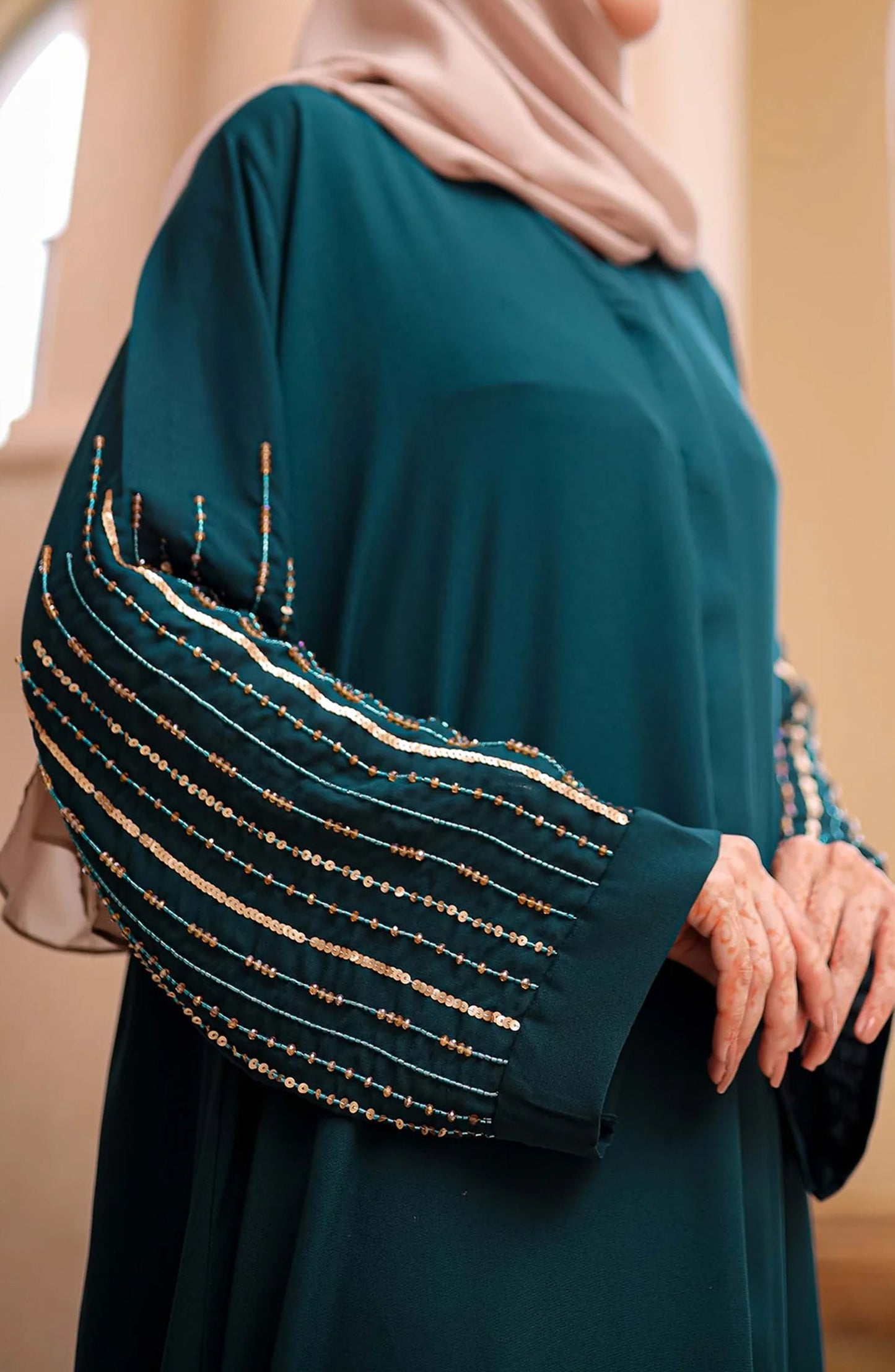 Jade Embellished Abaya