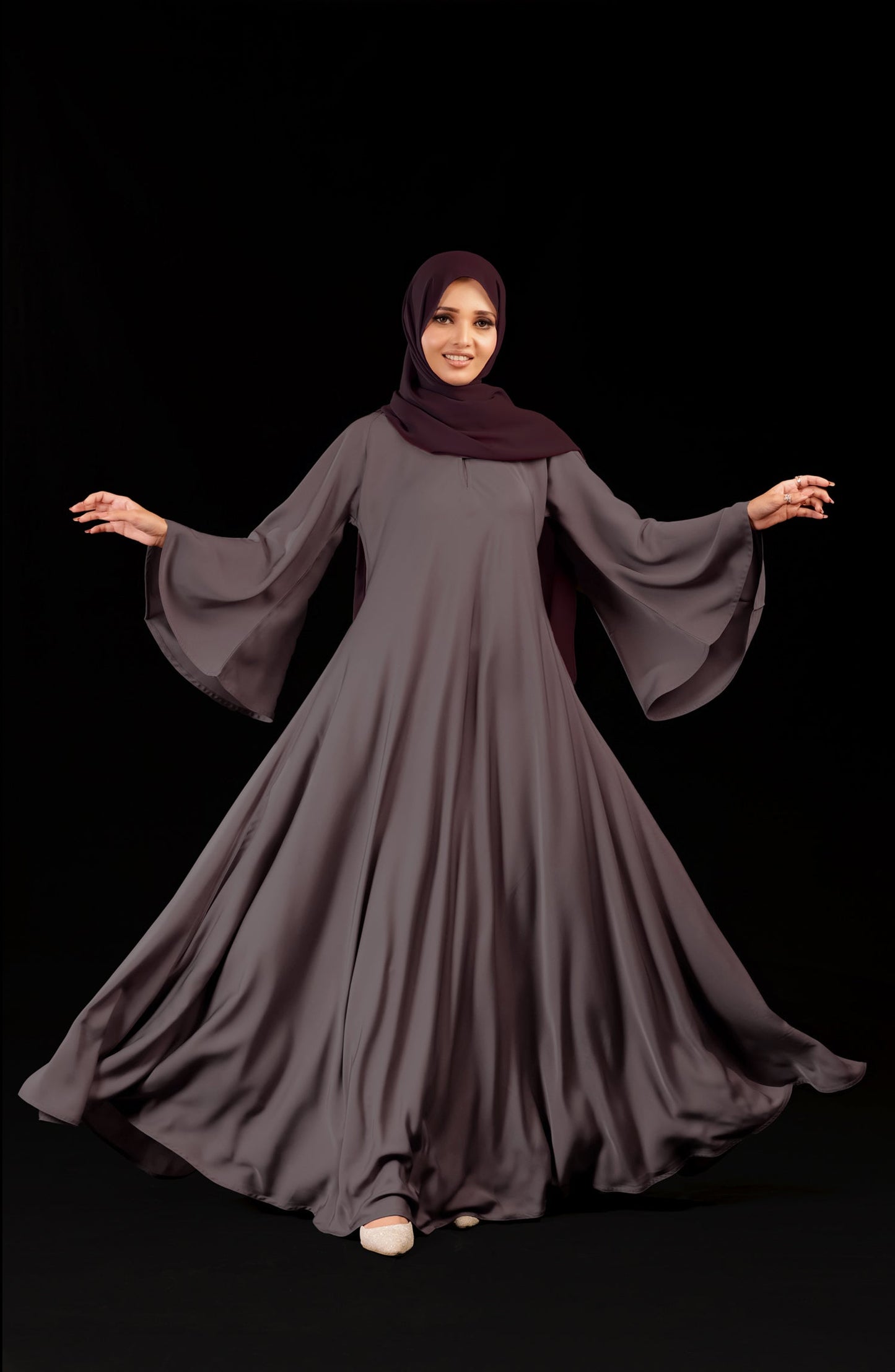 Light Mauve Umbrella Abaya