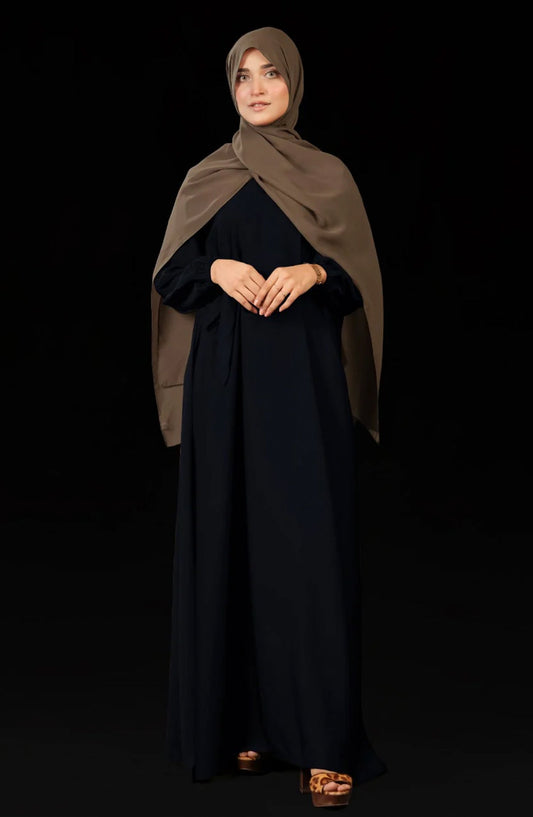 Navy Blue Casual Abaya