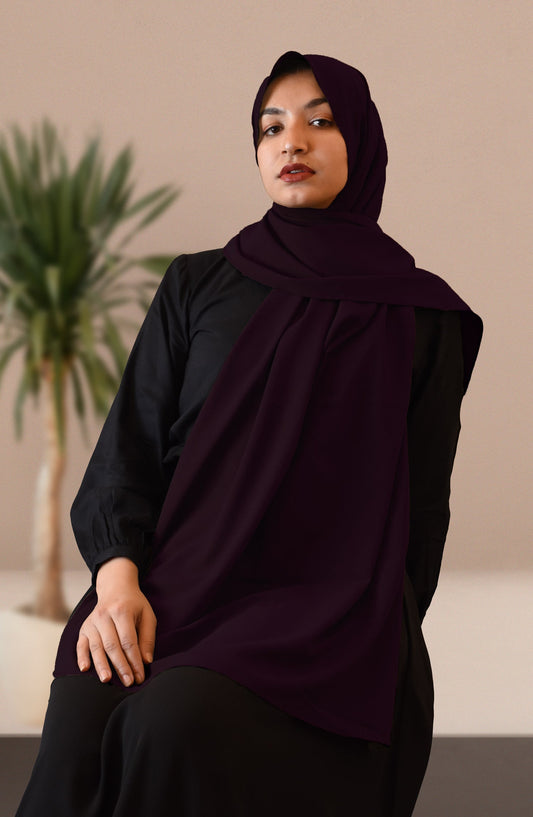 Plum Georgette Hijab