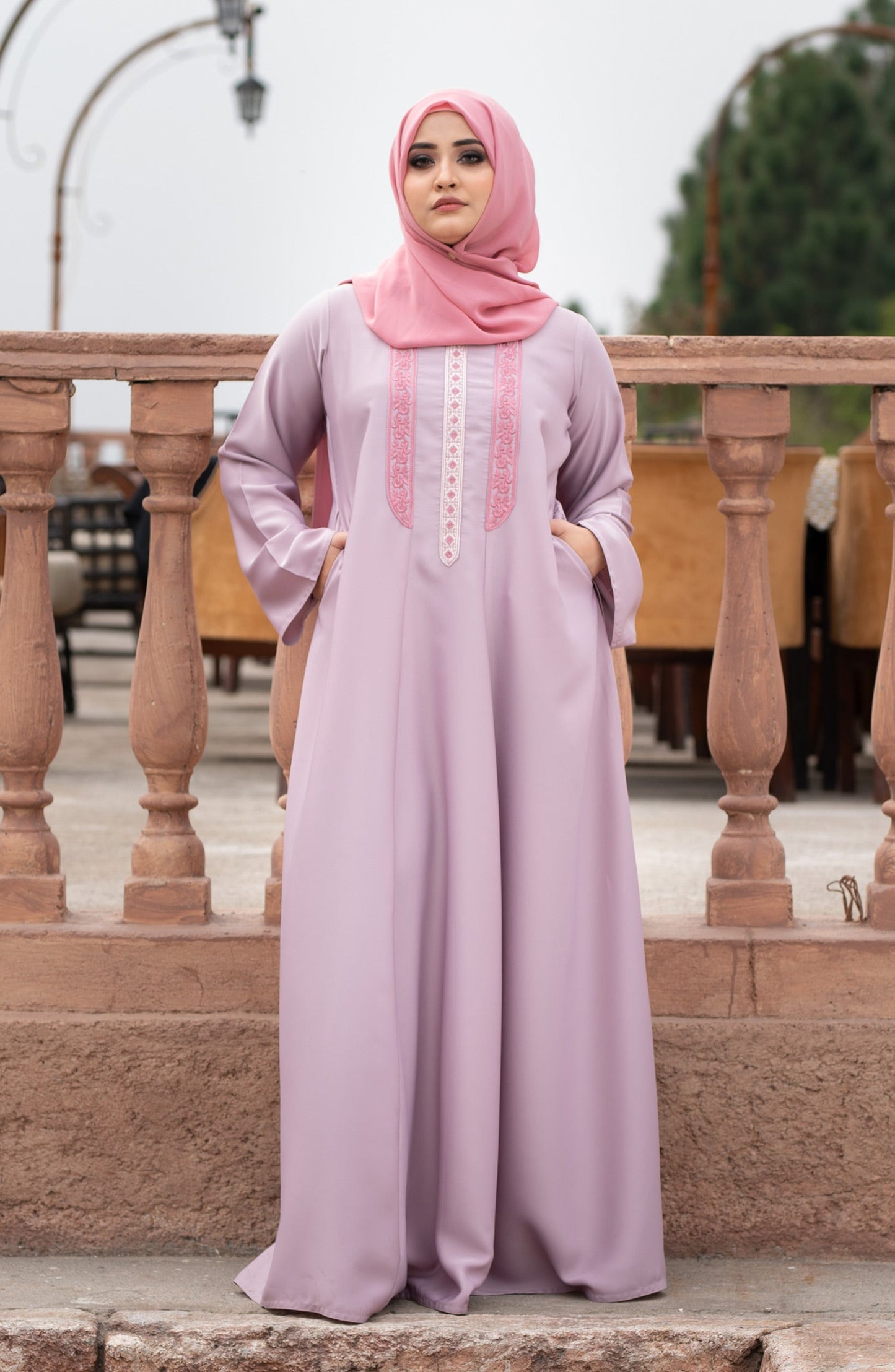 Powder Pink Abaya