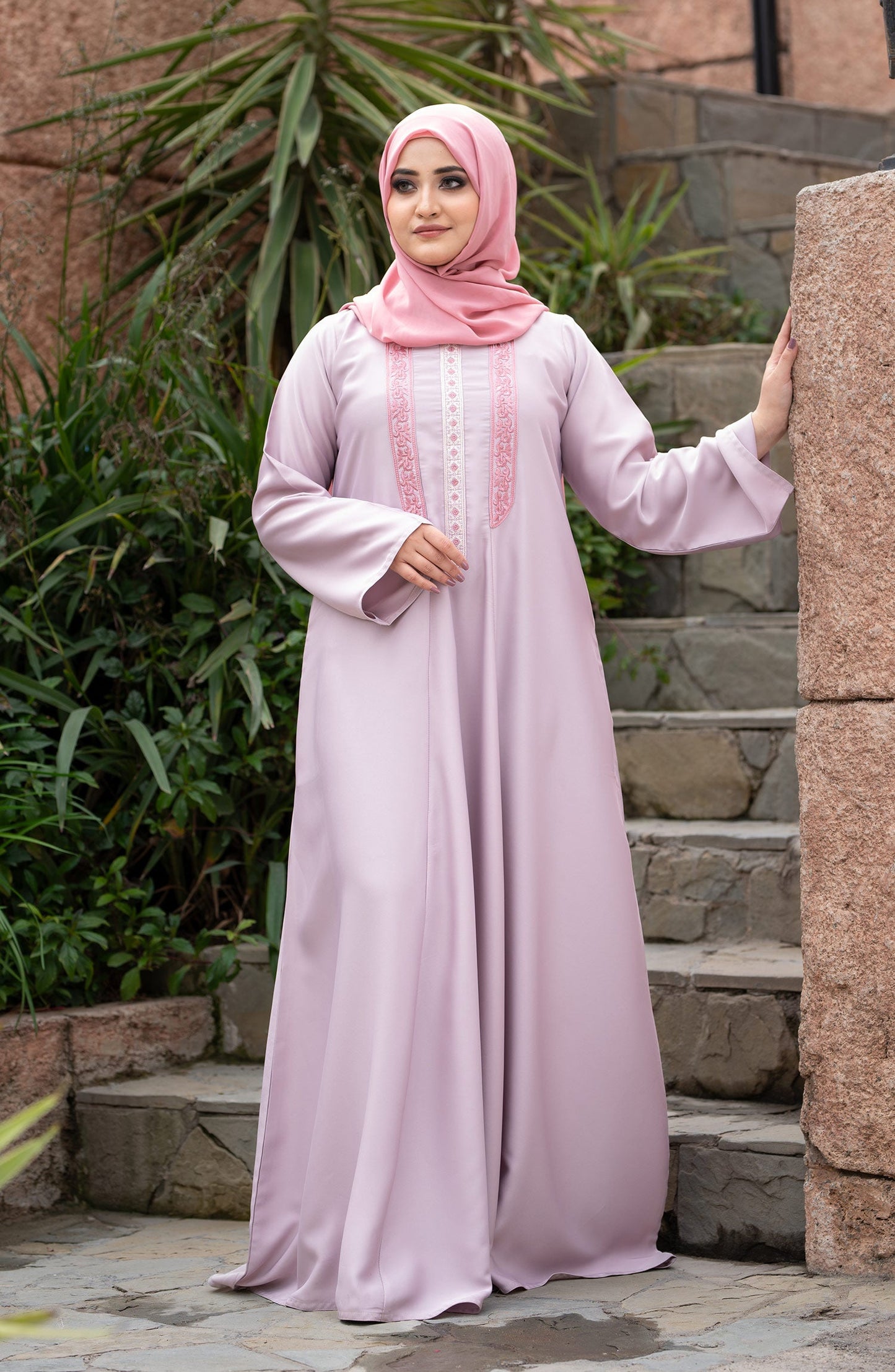 Powder Pink Abaya