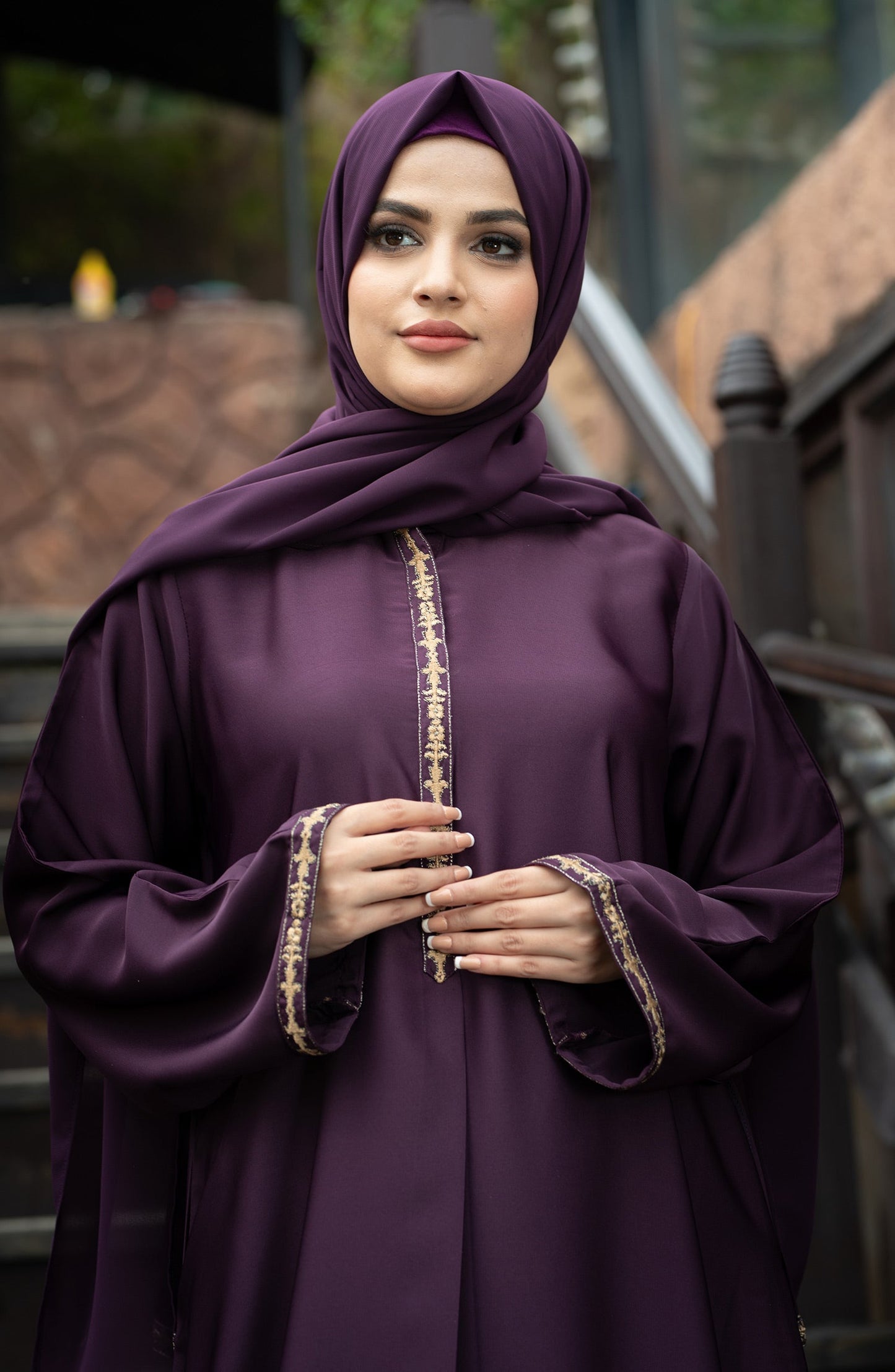 Raisin Purple Abaya