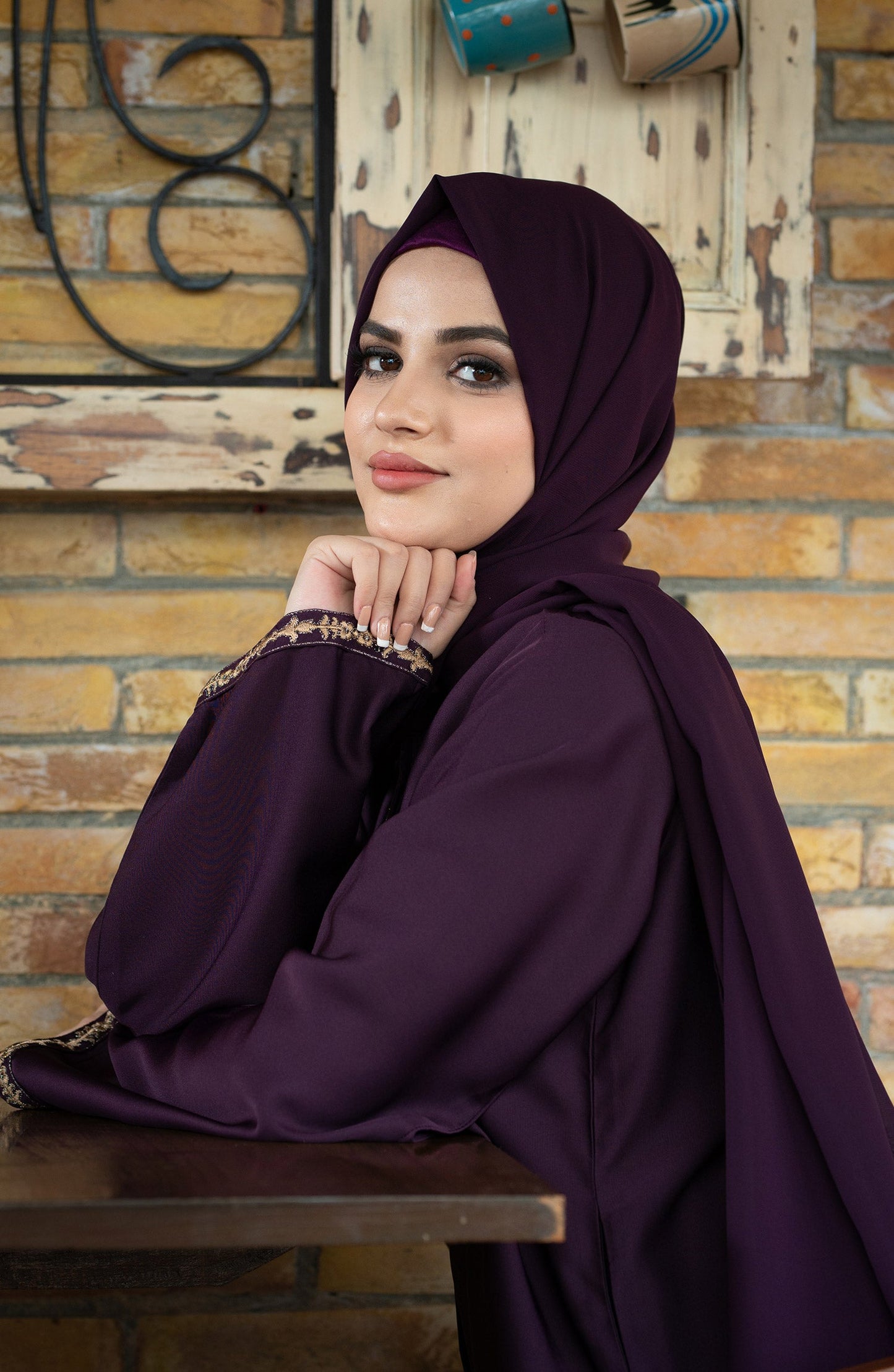 Raisin Purple Abaya