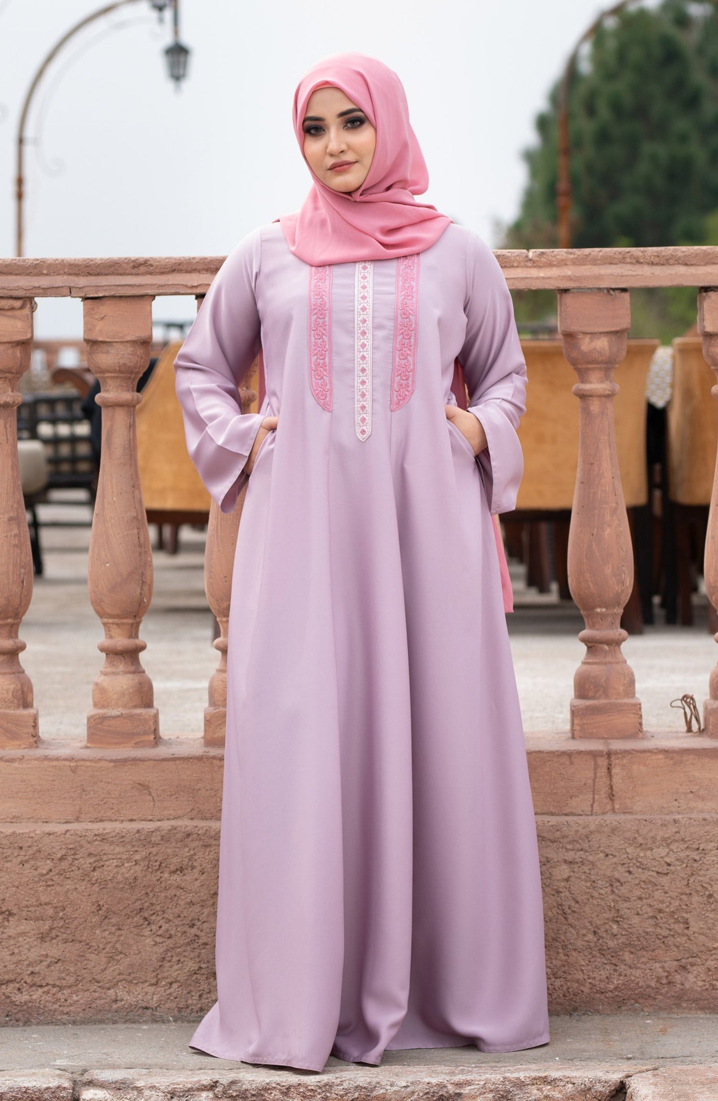 Powder Pink Abaya